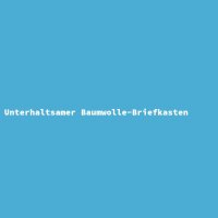 Unterhaltsamer Baumwolle-Briefkasten