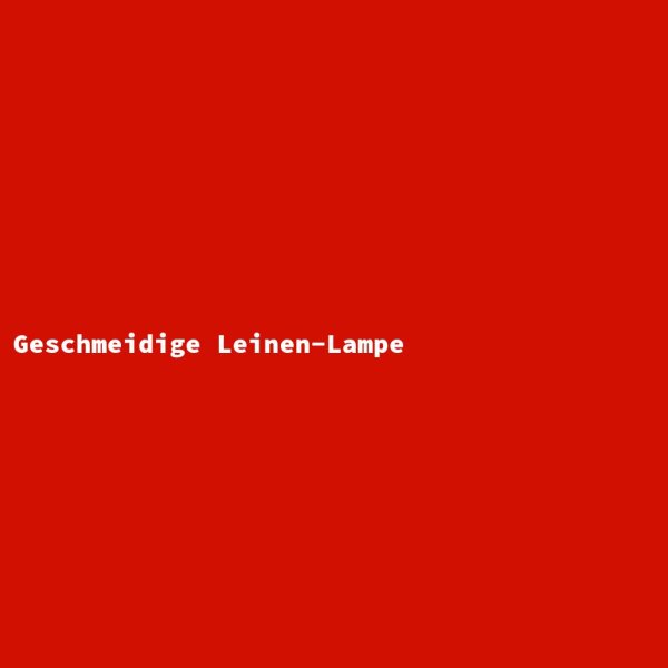Geschmeidige Leinen-Lampe