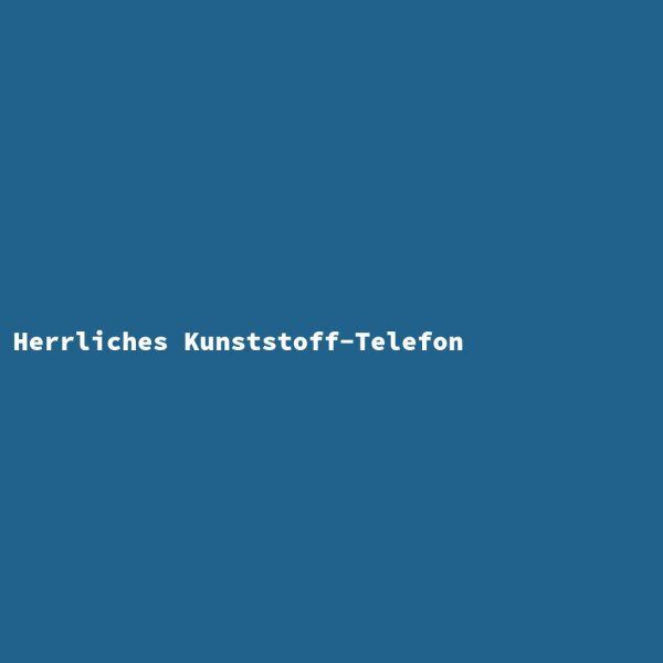 Herrliches Kunststoff-Telefon