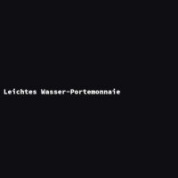 Leichtes Wasser-Portemonnaie